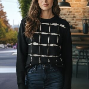 Black and White Women's Sweater